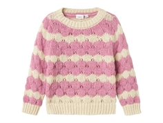 Name It mauve orchid striped knit sweater